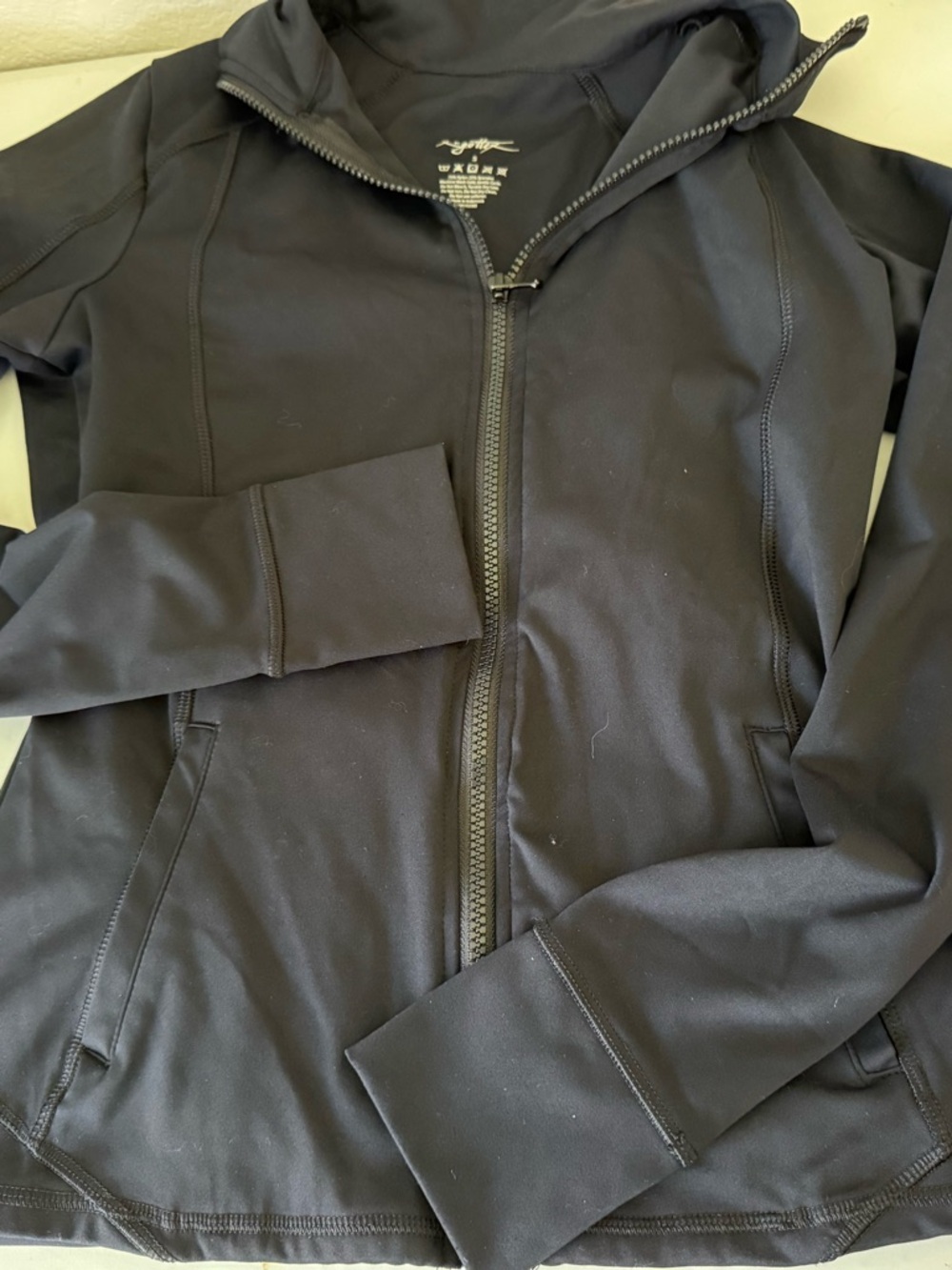 Gottex Black Zip-Up Hoodie Sweatshirt